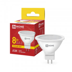 Лампа светодиодная LED-JCDR-VC 8Вт рефлектор 3000К тепл. бел. GU5.3 720лм 230В 4690612020327