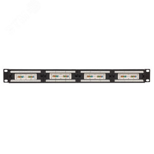 Патч-панель 19дюйм 1U кат.5E UTP неэкранир. 24 порта RJ45 Dual IDC с органайзером TERACOM PRO TRP-PPNL-5EUTP-C1U24