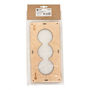 Шаблон для подрозетников c 3 отв. диам. 72 мм EKF Expert sh-d72-3