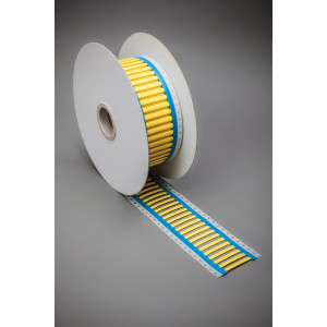 brd622499, 3DPS-3.2X50MM-B7646YL-2S термоусадочный маркер, материал В-7646, желтый полиолефин, размер 25.4х6.6 мм, 2 шт. в ряду, 5000 шт. в упак.(для BBP72)