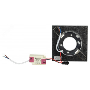 Встраиваемый светильник со светодиодной подсветкой DK LD50 WH/BK GX53 белый черный Б0057469