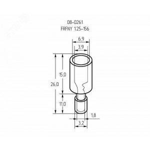 Разъем штекерный полностью изолированный гнездо 4 мм 0.5-1.5 мм2 (РШПи-м 1.5-4/РшИмп 1,25-5-4) красный 08-0261