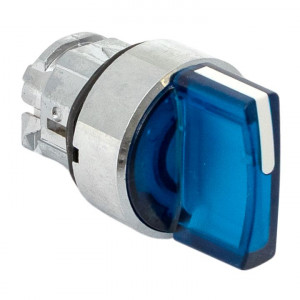 Исполнительный механизм переключателя ХB4 синий на 3 положения возвратный без фиксации, с подсветкой с короткой ручкой IP65 EKF XB4BD3L-B-65