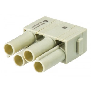 Розеточная контактная вставка 78.004.4156.0, Розеточная контактная вставка, обжимная фиксация, 4 полюса, типоразмер модульный, 830V, 40A, (обжимные контакты поставляются отдельно)