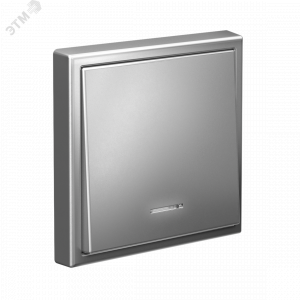 ARTGALLERY 1-клавишный ВЫКЛЮЧАТЕЛЬ с подсветкой, 10АХ, механизм, быстрозажимные клеммы, СТАЛЬ GAL000913S