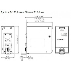 Источник питания ""ECO POWER"", однофазный, 240Вт, 10А, 24В DPSL240W24V
