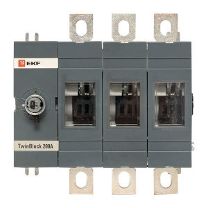 Рубильник 3п 200А без рукоятки управления TwinBlock PROxima tb-s-200-3p
