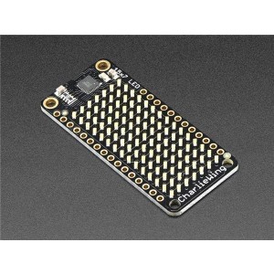 3163, Adafruit Accessories Adafruit 15x7 CharliePlex LED Matrix FeatherWing - Warm White