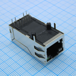 LPJK0036AINL, Разъем RJ-45 1000 Base-T с индикацией угловой на плату