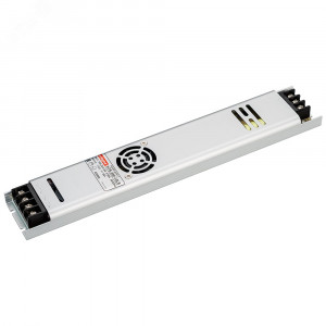 Блок питания HTS-300-12-LS (12V, 25A, 300W) 022990, Источник напряжения с гальванической развязкой для светодиодных изделий. Входное напряжение 180-264 VAC. Выходные параметры: 12 В, 25 А, 300 Вт. Встроенный PFC >0,5. Негерметичный алюминиевый сетчатый корпус IP 20. Габаритные размеры длина 308 мм, ширина