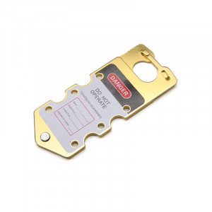 gwrK53YEL, Множитель замковый алюминиевый с этикеткой, 6 отверстий, ширина затвора – 36 мм, ширина фиксатора – 5.5 мм, 190х77 мм, цвет – желтый, 1 шт/упак