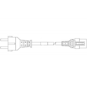 VL-1024-23-200, Кабели питания переменного тока HO5VV-F, 3G1.00mm2 LF 2M