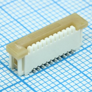 526101033, Разъем для плоского шлейфа 10 контактов 1.0мм поверхостный монтаж