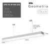 Светильник светодиодный Geometria Block SPO-114-W-40K-036 36Вт 4000К 2800Лм IP40 1200*130*50 белый подвесной Б0050544