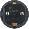 Вилка Navigator 61 368 NCA-PLR02-16A-E-IP44-BL прямая с заземлением каучук черная 20659