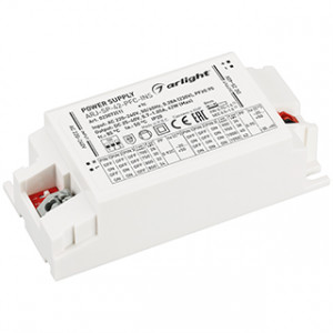 Блок питания ARJ-SP-42-PFC-INS (42W, 25-40V, 0.7-1.05A) 023072(1), Регулируемый источник тока с гальванической развязкой для светильников и мощных светодиодов. Входное напряжение 220-240 VAC. Выходные параметры: 25-40 В, 700-1050 мА, 42 Вт. Встроенный PFC >0.95. Негерметичный пластиковый корпус IP 20.