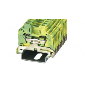 WS4-SD-PE-01P-1C-00Z(H), Заземляющая клемма, тип фиксации провода: пружинный, номинальное сечение: 4 мм кв., ширина: 6 мм, цвет: желто-зеленый, тип монтажа: DIN35