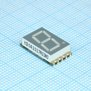 KCSA04-123, 1 разрядный сегментный индикатор smd 10,16мм/зеленый/570нм/2.2-4.1мкд/ОА