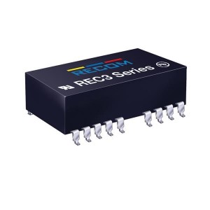 REC3-2405DRWZ/H2/A/M/SMD, Преобразователи постоянного тока в постоянный с изоляцией 3W DC/DC 2kV REG 4:1 9-36Vin +/-5Vout