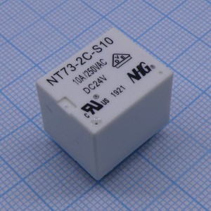 NT73-2-C-S-10-DC24V-0.36, Силовое реле 10А одна контактная группа-два направления катушка 24В 0.36Вт