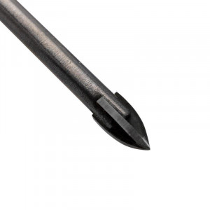 Сверло по стеклу и керамике 4мм 4 грани шестигранный хвостовик KR-91-0647