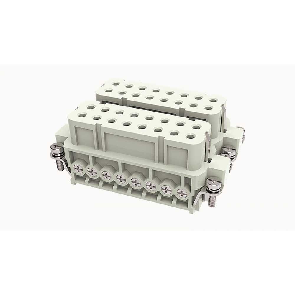 Изображение товара Розеточная контактная вставка DA-032-F 32 полюса серебро 16A 250V винтовое крепление