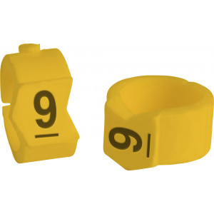 brd333509, SCNG-36-9 клипсы жёлтые, 50шт/упак, для провода 8,6-11,1мм диаметра, легенда 9