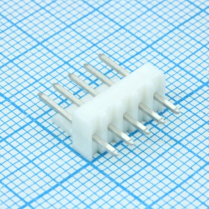 22232051, Разъем типа провод-плата, вилка прямая, шаг 2.54 мм, 5 контактов. Монтаж в отверстие, серия KK® пакет