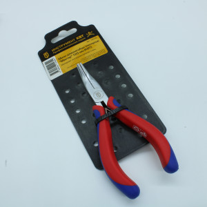 Мини-длинногубцы изогнутые 125 мм серия Мастер, проведение работ в труднодоступном месте и в точной механике