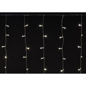 Гирлянда "Бахрома" 4.5х0.7м 200LED тепл. бел. IP44 провод прозр. 230В транзит LGDU301-1-200-L3-T-S-44