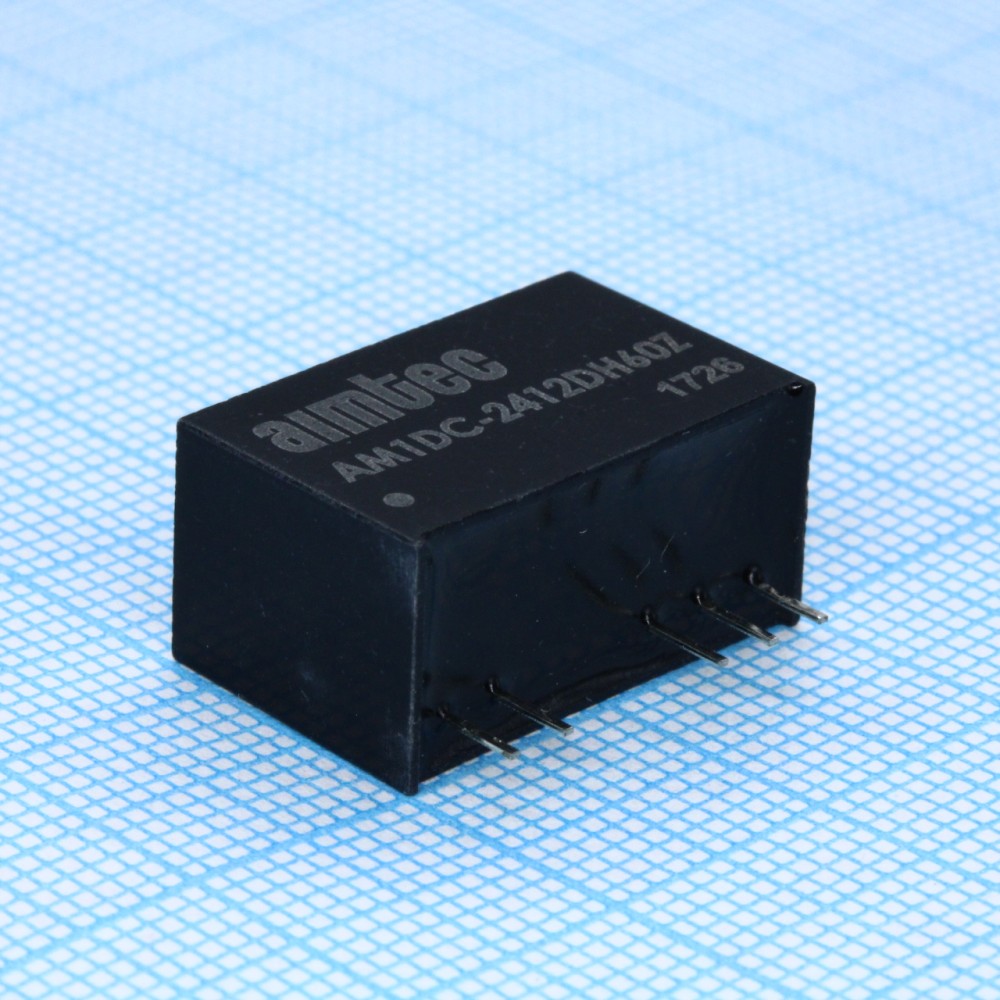 Изображение товара DC/DC преобразователь Aimtec 1Вт AM1DC-2412DH60Z с изоляцией 6000 В и двумя выходами ±12 В