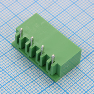 2EGTRC-5.08-04P-14-00, Разъемный клеммный блок на плату, 4 контакта. Серия 2EGTRC-5.08