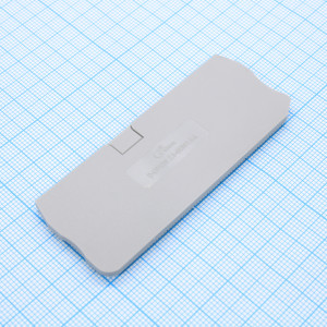 D-GW2.5-4-GY, Торцевая крышка, для клемм WS2.5-QU..., цвет: серый