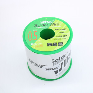 Припой Sn99,3Cu0,7 ROL0 0.5мм 500гр, Припой трубчатый бессвинцовый 0.5мм 500гр., с флюсом 3.3%