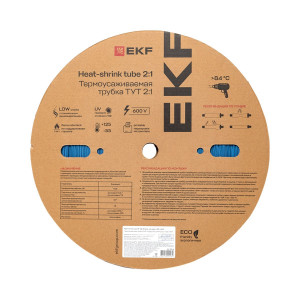 Термоусаживаемая трубка ТУТ нг 20/10 синяя рулон PROxima tut-20-g