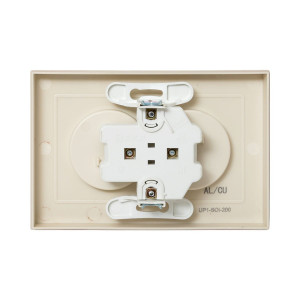 Механизм розетки двойной, 16А, без заземления, без шторок, с рамкой, кремовый Эпика EKF UP1-SOI-200