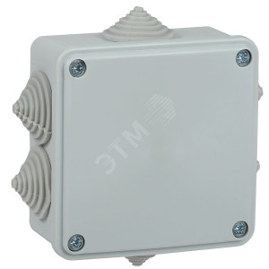 Коробка расп. КМ для о/п 100х100х45мм IP44 6 вв. (7035) UKO11-100-100-045-K41-44