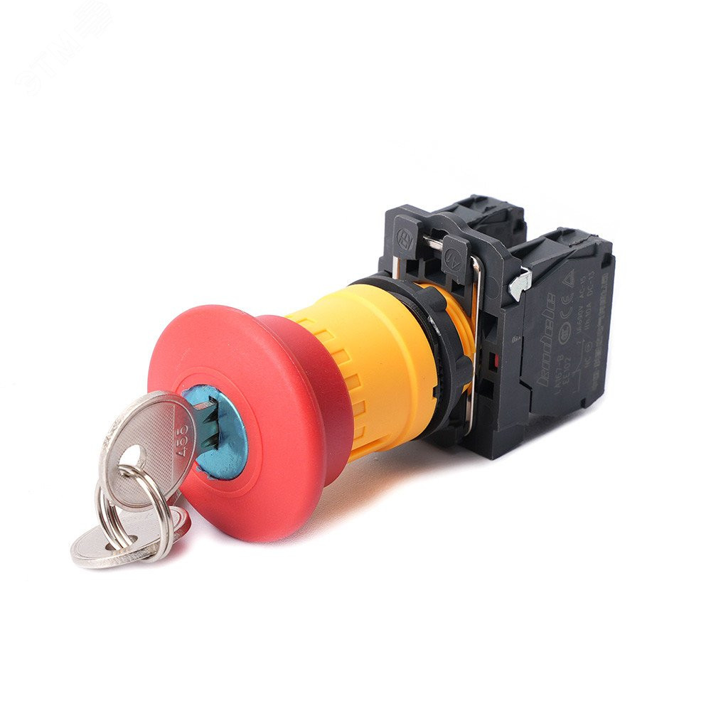 Изображение товара Кнопка аварийного останова SB5 22мм 40мм с ключом пластик системы Electric