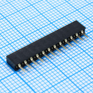 DS1026-01-1X12S8BV, Гнездо на плату 1x12 конт., шаг 2.00мм, высота 4.3мм, позолоч.