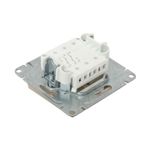 Механизм выключателя, двухклавишный, проходной, кремовый Эпика EKF UP1-SWI-21