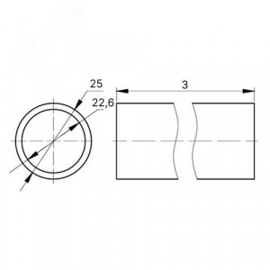 Труба из нержавеющей стали AISI 316L 25x1,2x3000 мм 6700A-25L3R