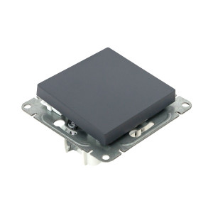 Механизм выключателя, одноклавишный, проходной, графит Эпика EKF UP1-SWG-11