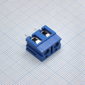 DG305-7.5-02P-12-00A(H), Винтовой клеммный блок с защитой провода, 2 контакта. Серия DG305-7.5