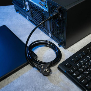 Шнур сетевой Евро 0.75кв.мм 1.8м (PE) (с заземлением) 11-1121