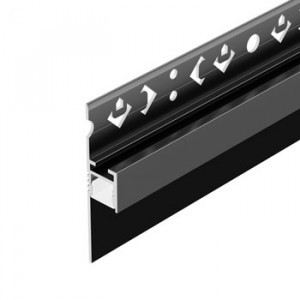 Профиль ARH-PLINTUS-FANTOM-2000 BLACK 038550, Алюминиевый профиль для светодиодных лент и линеек, для подсветки стен и пола по периметру. Цвет - черный RAL9005 (порошковая окраска). Габаритные размеры (LхWхH): 2000x13,2x60 мм. Ширина площадки для ленты 9,2 мм. Аксессуары приобретаются отдельно.