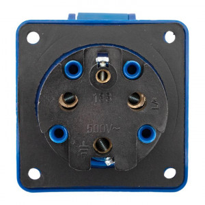 Розетка стационарная наружная 133 2Р+РЕ 63А 220В IP67 EKF