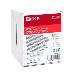 Переключатель кулачковый ПК-1-121 25А 1P «0-1-2-3» PROxima pk-1-121-25