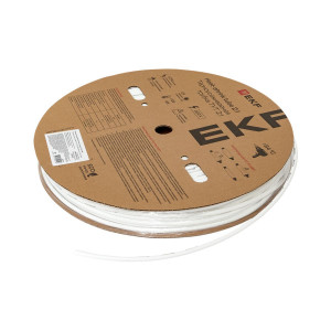 Термоусаживаемая трубка ТУТ нг 6/3 белая рулон PROxima tut-6-w