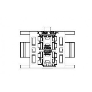 105411-1102, Проводные клеммы и зажимы Mega-fit PanelMount Plg Hsg DR 2ckt Blk