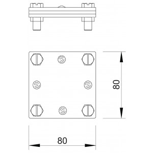 Соединитель крест. полоса-полоса 40мм 256 A-DIN 40 FT OBO 5314666